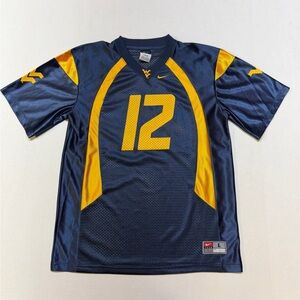 Nike Geno Smith 12 West Virginia Mountaineers Kids Large College Football Jersey